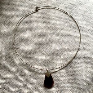 Silver & stone choker